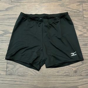 XL Black mizuno spandex shorts